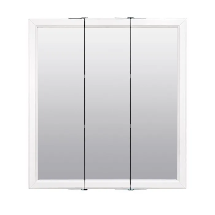 Zenna Home 26 in. H X 24 in. W X 4.5 in. D Rectangle Tri-View Medicine Cabinet