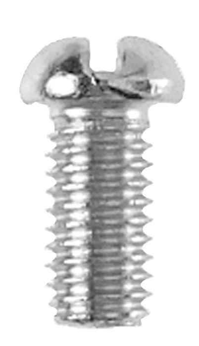 Danco No. 10-32 X 3/8 in. L Slotted Round Head Chrome-Plated Brass Bibb Screw 1 pk (Pack of 5)