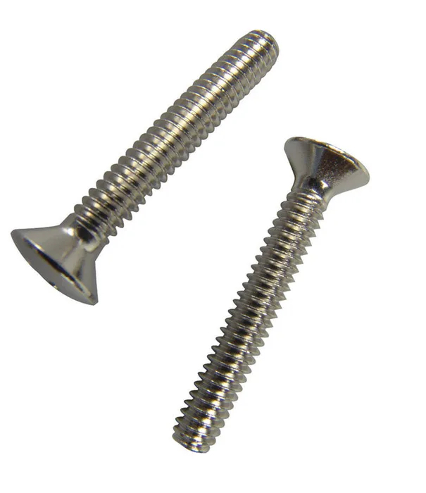 Danco No. 1/4-20 X 1-1/2 in. L Slotted Oval Head Chrome-Plated Brass Overflow Plate Screw 1 pk (Pack of 5)