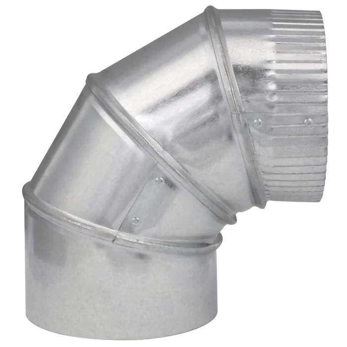 Imperial 5 in. D X 5 in. D Adjustable 90 deg Galvanized Steel Furnace Pipe Elbow (Pack of 8)