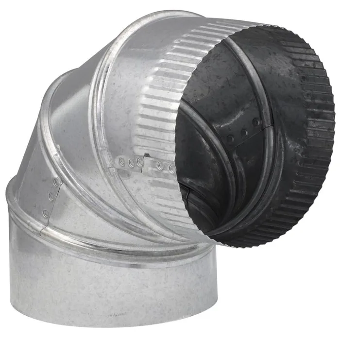 Imperial 6 in. D X 6 in. D Adjustable 90 deg Galvanized Steel Elbow Exhaust (Pack of 8)