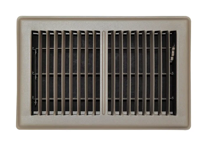 Tru Aire 6 in. H X 10 in. W 2-Way Powder Coat Brown Steel Floor Register