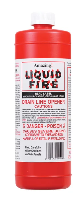 Amazing Liquid Fire Liquid Drain Opener 32 oz (Pack of 12)