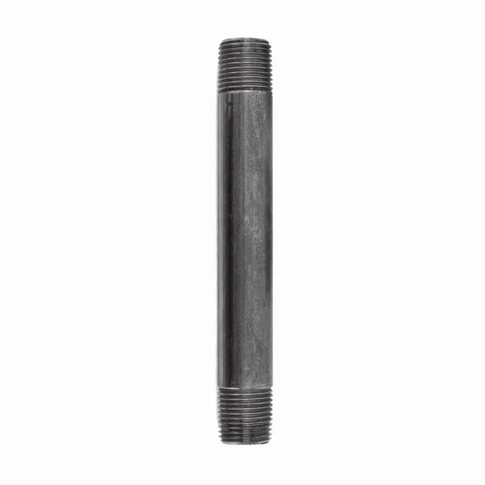 STZ Industries 3/8 in. MIP each X 3/8 in. D MIP Black Steel 6 in. L Nipple (Pack of 5)