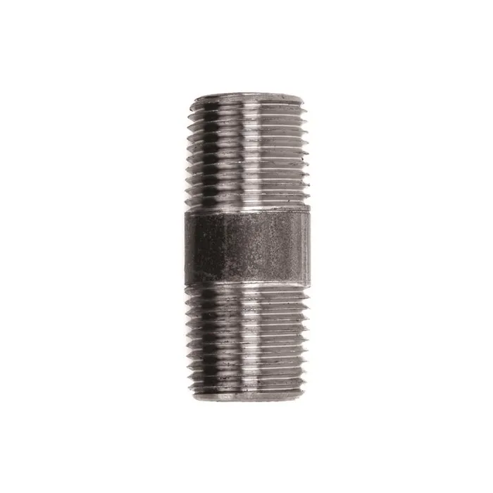 STZ Industries 1/2 in. MIP each X 1/2 in. D MIP Black Steel 2 in. L Nipple (Pack of 5)