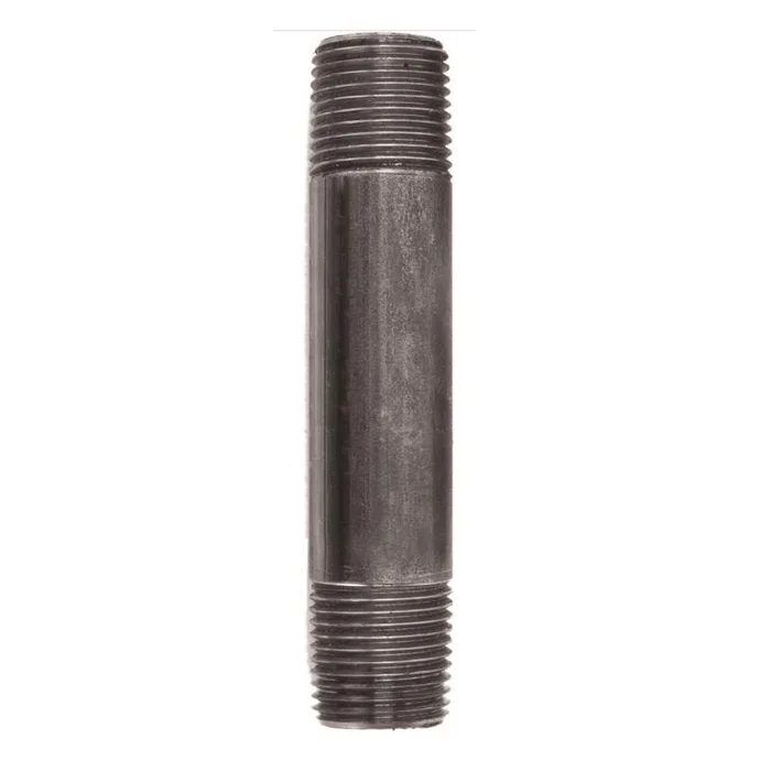 STZ Industries 1/2 in. MIP each X 1/2 in. D MIP Black Steel 4 in. L Nipple (Pack of 5)