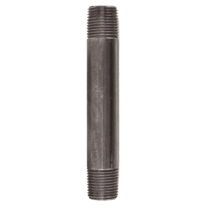 STZ Industries 1/2 in. MIP each X 1/2 in. D MIP Black Steel 5 in. L Nipple (Pack of 5)