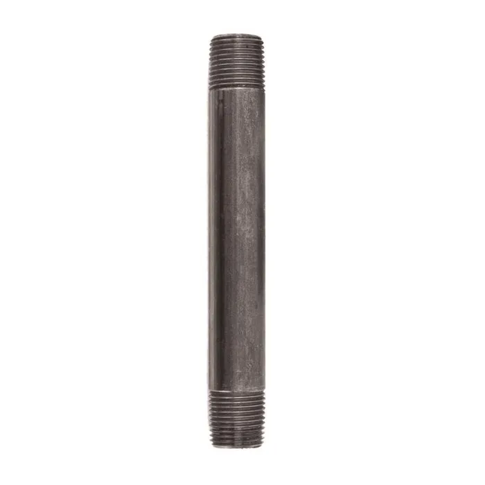 STZ Industries 1/2 in. MIP each X 1/2 in. D MIP Black Steel 6 in. L Nipple (Pack of 5)