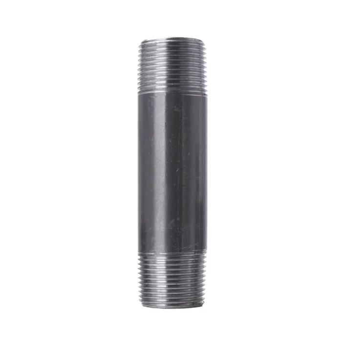 STZ Industries 2 in. MIP each X 2 in. D MIP Black Steel 5 in. L Nipple