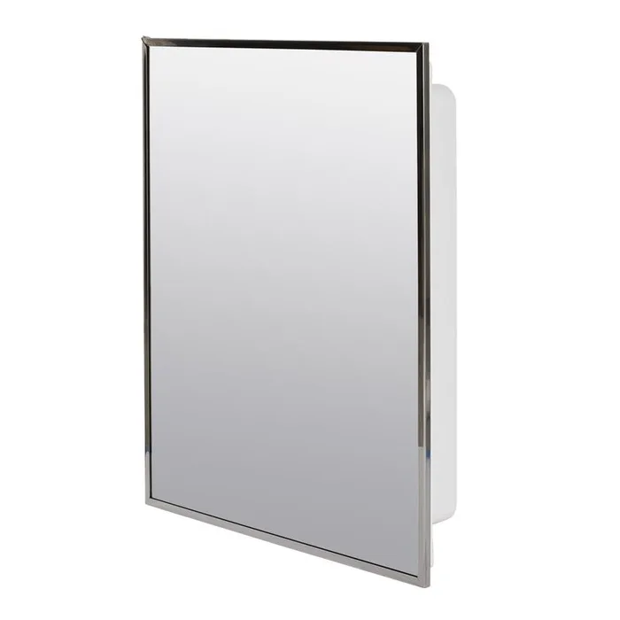 Zenna Home 20-1/8 in. H X 16-1/8 in. W X 3.25 in. D Rectangle Medicine Cabinet/Mirror