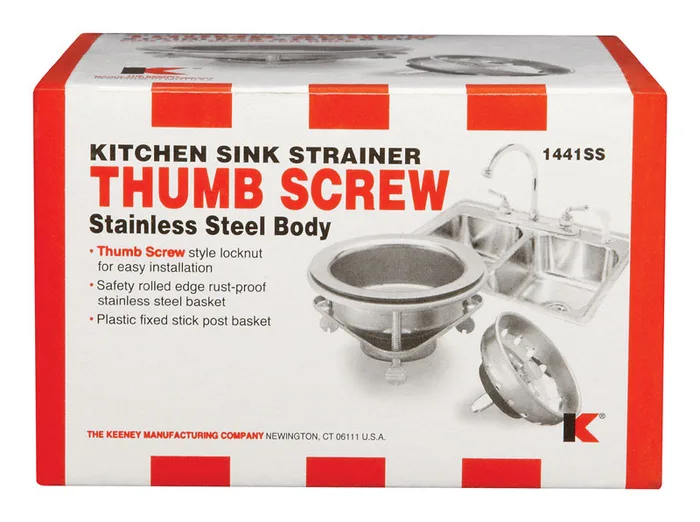 Keeney 3-1/2 in. D Stainless Steel Basket Strainer Assembly