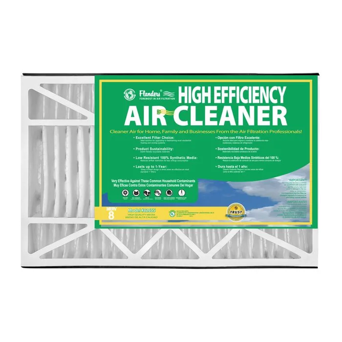 Flanders 16 in. W X 25 in. H X 4.5 in. Synthetic 8 MERV Pleated Air Filter 1 pk (Pack of 2)