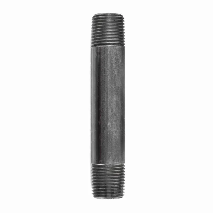 STZ Industries 3/8 in. MIP each X 3/8 in. D MIP Black Steel 4-1/2 in. L Nipple (Pack of 5)