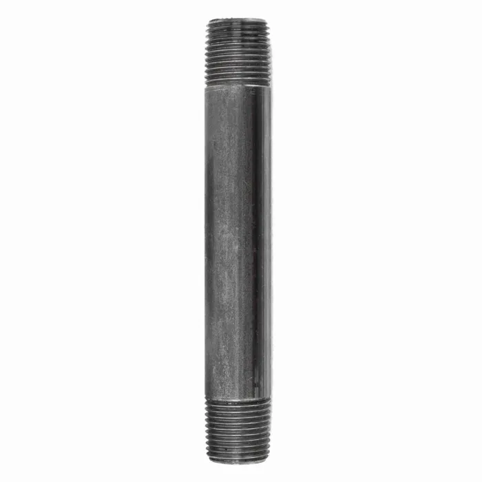 STZ Industries 3/8 in. MIP each X 3/8 in. D MIP Black Steel 5-1/2 in. L Nipple (Pack of 5)