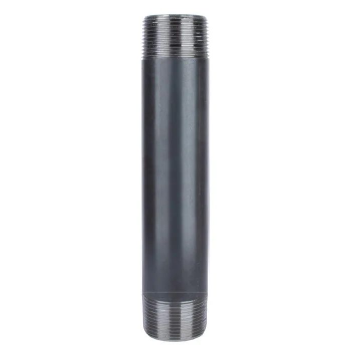 STZ Industries 1-1/4 in. MIP each X 1-1/4 in. D MIP Black Steel 10 in. L Nipple