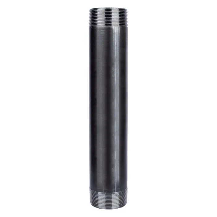 STZ Industries 2 in. MIP each X 2 in. D MIP Black Steel 12 in. L Nipple