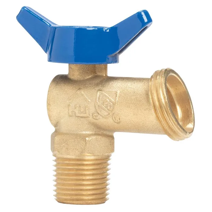 Homewerks 1/2 in. MIP in. X 3/4 in. Garden Hose Thread Brass Boiler Drain