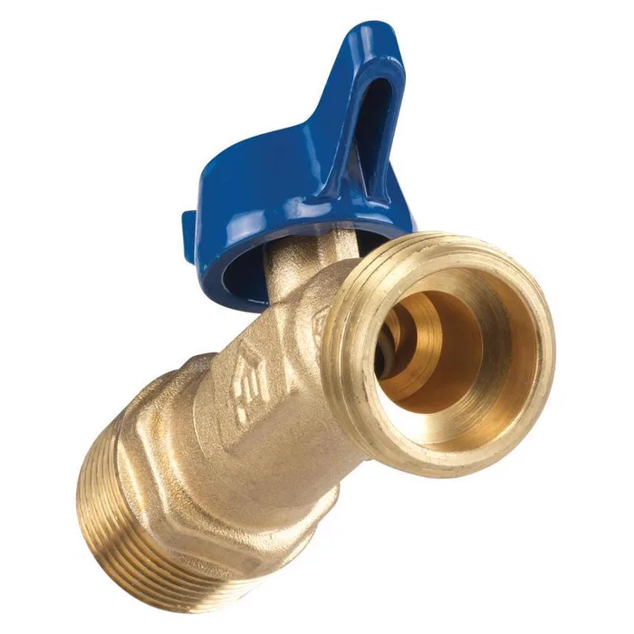 Homewerks 3/4 in. MIP in. X 3/4 in. Garden Hose Thread Brass No-Kink Hose Bibb