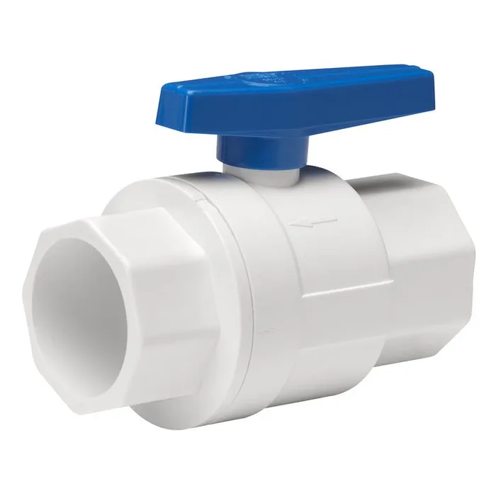 Homewerks 1/2 in. PVC Slip Ball Valve Full Port Quarter-Turn Lever For Potable Water