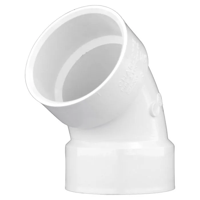 Charlotte Pipe Schedule 40 2 in. Hub X 2 in. D Hub PVC 60 Degree Elbow 1 pk
