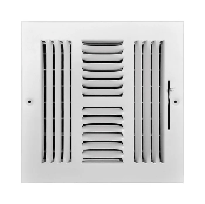 Tru Aire 8 in. H X 8 in. W 4-Way Powder Coat White Steel Wall/Ceiling Register