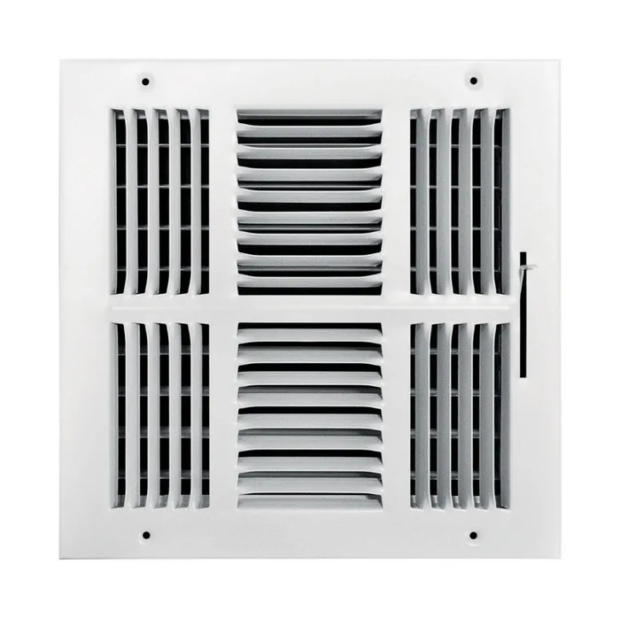 Tru Aire 10 in. H X 10 in. W 4-Way Powder Coat White Steel Wall/Ceiling Register