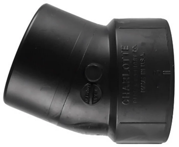 Charlotte Pipe 4 in. Hub X 4 in. D Slip ABS Elbow