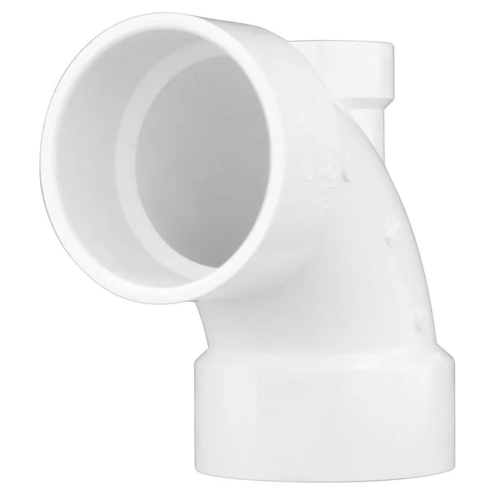 Charlotte Pipe Schedule 40 3 in. Hub X 3 in. D Hub PVC 90 Degree Elbow 1 pk