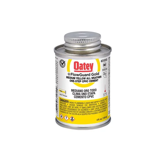 Oatey FlowGuard Gold Yellow All Weather Cement For CPVC 4 oz