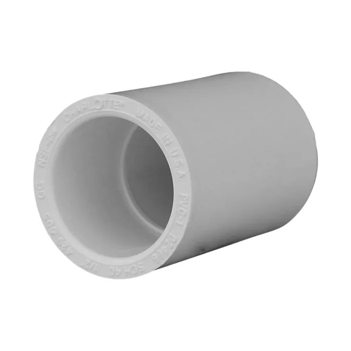 Charlotte Pipe Schedule 40 1/2 in. Slip X 1/2 in. D Slip PVC Coupling 1 pk (Pack of 25)