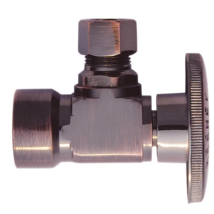 Keeney 1/2 in. FIP in. X 3/8 in. Brass Angle Stop Valve