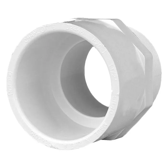 Charlotte Pipe Schedule 40 1-1/2 in. Slip X 1-1/2 in. D MPT PVC Pipe Adapter 1 pk (Pack of 25)