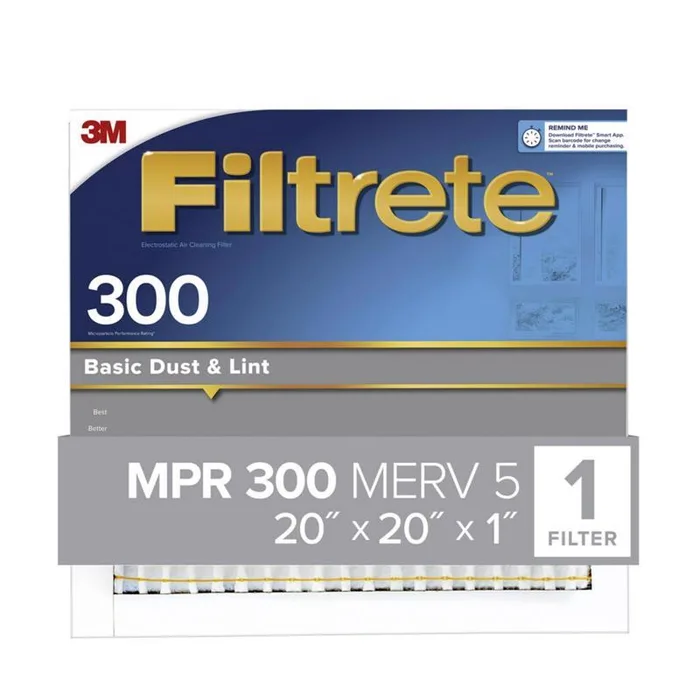 Filtrete 20 in. W X 20 in. H X 1 in. 300 MPR Pleated Filter Dust 1 pk (Pack of 4)