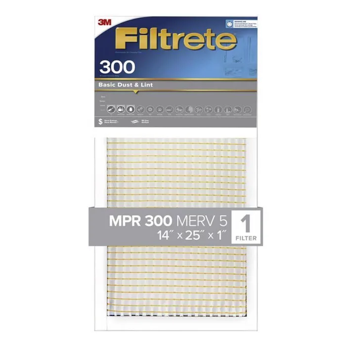 Filtrete 14 in. W X 25 in. H X 1 in. Polypropylene 300 MPR Pleated Air Filter 1 pk (Pack of 4)