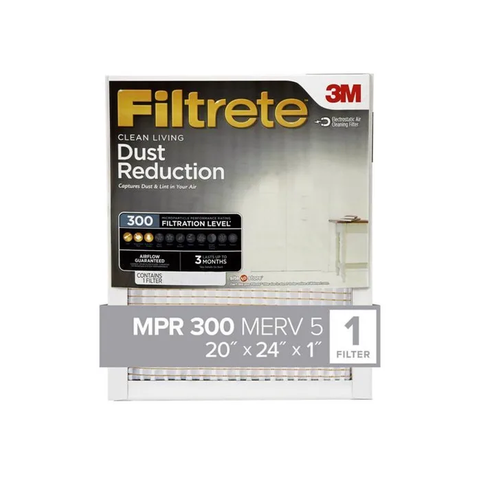 Filtrete 20 in. W X 24 in. H X 1 in. 300 MPR Pleated Filter Dust 1 pk (Pack of 4)