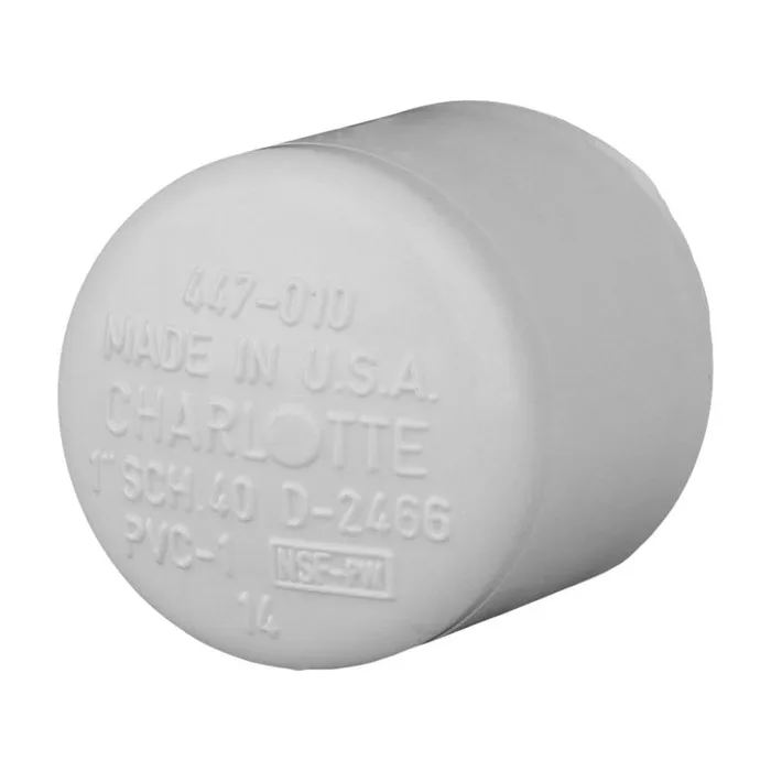 Charlotte Pipe Schedule 40 1 in. Slip PVC Cap 1 pk (Pack of 25)