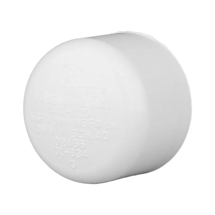 Charlotte Pipe Schedule 40 1-1/4 in. Slip PVC Cap 1 pk (Pack of 25)