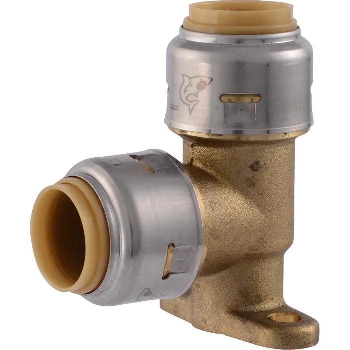 SharkBite Push to Connect 1/2 in. PF each X 1/2 in. D PF Brass Drop Ear Elbow