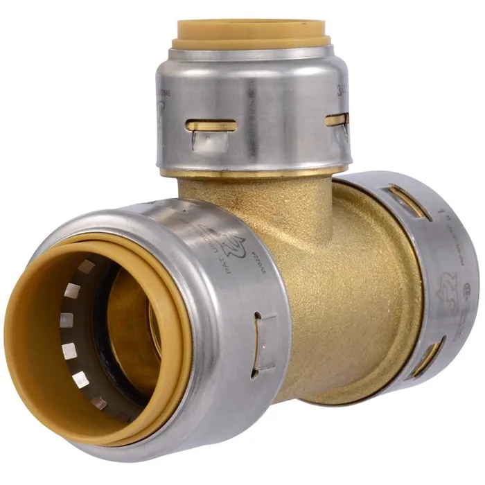 SharkBite Push to Connect 1 in. PTC each X 1 in. D PTC Brass Reducing Tee