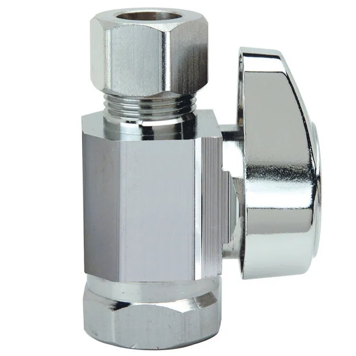 BrassCraft 3/8 in. FIP Inlet X 3/8 in. Compression Brass Straight Stop Valve