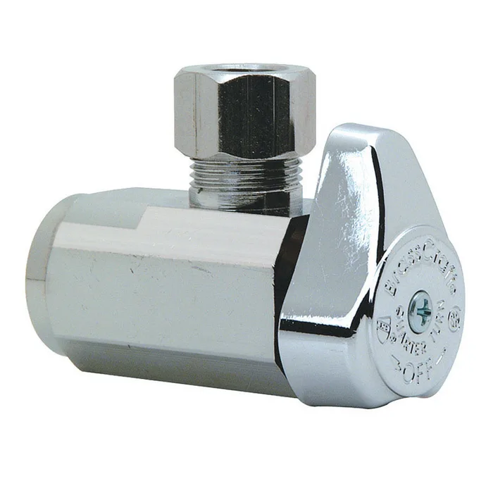 BrassCraft 3/8 in. FIP X 3/8 in. Compression Brass Angle Stop Valve
