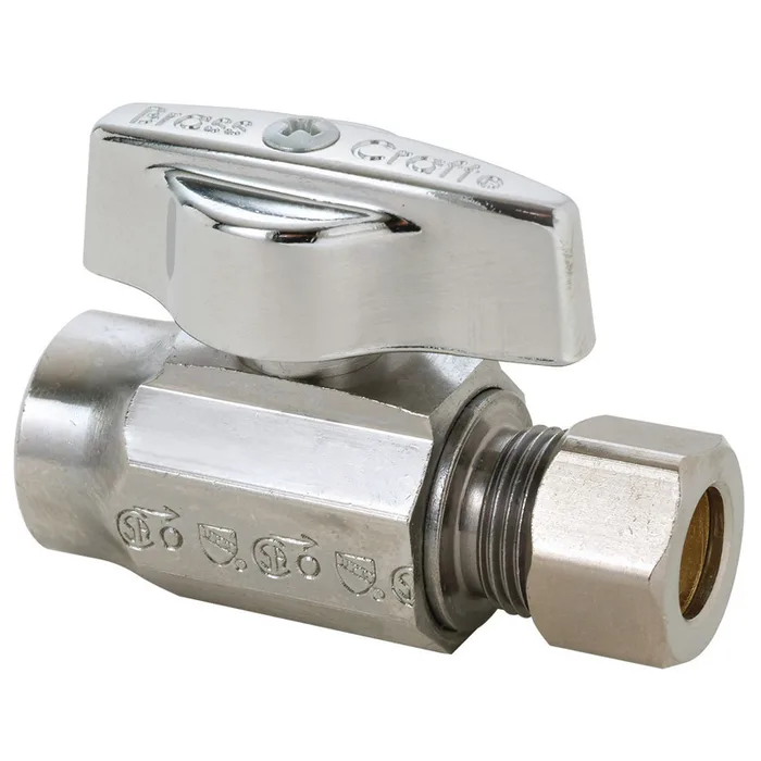BrassCraft 1/2 in. FPT X 3/8 in. MPT Brass Straight Stop Valve