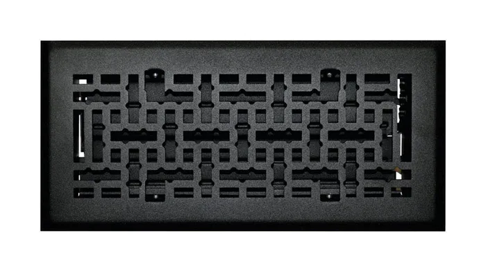 Tru Aire 4 in. H X 10 in. W 1-Way Matte Steel Floor Diffuser