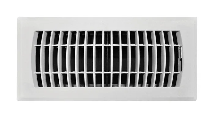 Tru Aire 4 in. H X 10 in. W 1-Way Powder Coat White ABS Plastic Floor Diffuser