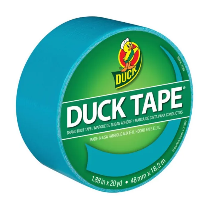 Duck 1.88 in. W X 20 yd L Aqua Solid Duct Tape