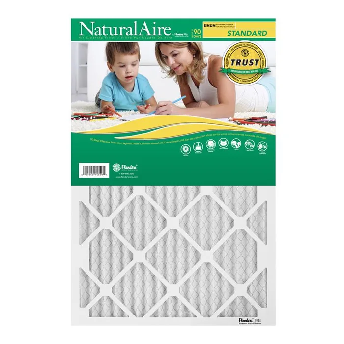 NaturalAire 12 in. W X 18 in. H X 1 in. Synthetic 8 MERV Pleated Air Filter 1 pk (Pack of 12)