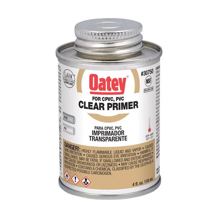 Oatey Clear Primer For CPVC/PVC 4 oz