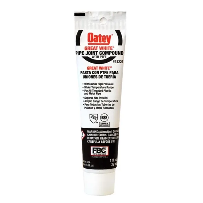 Oatey Great White White Pipe Joint Compound 1 oz (Pack of 12)