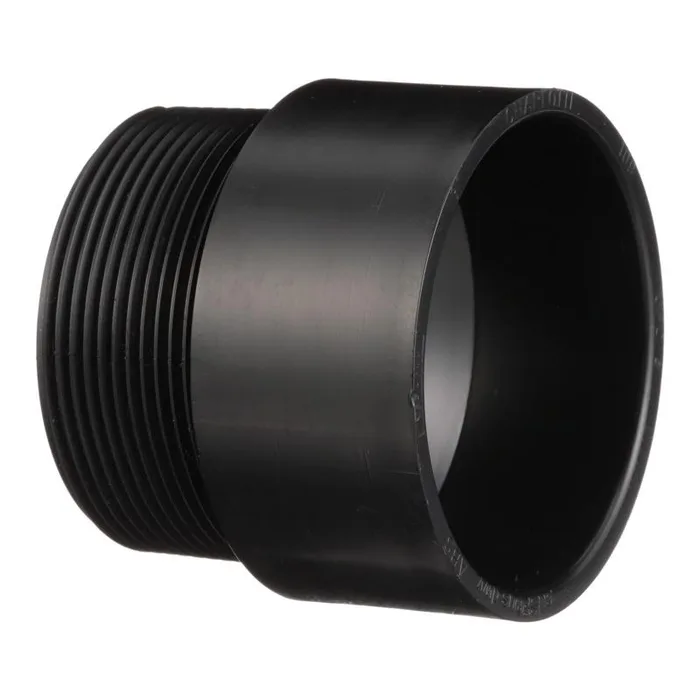 Charlotte Pipe 4 in. MPT X 4 in. D Hub ABS Adapter