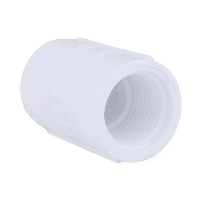 Charlotte Pipe Schedule 40 1/2 in. FPT X 1/2 in. D FPT PVC Coupling 1 pk (Pack of 50)